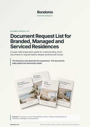 Cover of the Bondomo Document Request List PDF guide