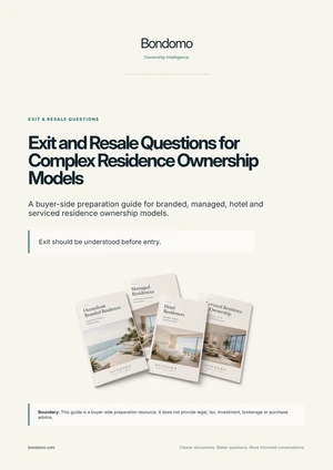 Cover of the Bondomo Exit and Resale Questions PDF guide